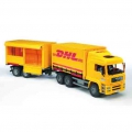 Большой грузовик MAN с автоприцепом DHL